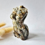 Moss agate woman figurine, 8 cm, hand-carved, Moonlight Gemstones