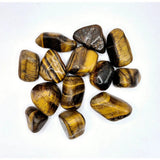 Kristal Tijgeroog edelstenen, getrommeld, goud-bruin met chatoyance, 12 stuks, 3–8 cm