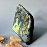 Labradoriet freeformsteen XXL van Moonlight Gemstones, 1465 g, intense flash en spirituele bescherming