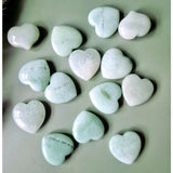 Moonlight Gemstones green aventurine heart stones, 3 cm each, set of multiple pieces