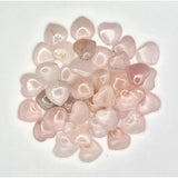 Mini Hart rose quartz heart-shaped worry stones, Moonlight Gemstones