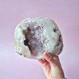 XXL pink amethyst druzy geode freeform, 2776 g crystal cluster.