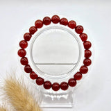 Edelsteen armband met 8mm Strawberry Quartz kralen, Moonlight Gemstones