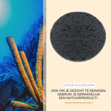 green-goose Bamboe Houtskool cellulose sponsjes, 20 stuks, ronde zwarte spons