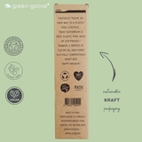 green-goose Bamboe Castorolie Tandenborstels - 4 Stuks - 100% Afbreekbaar
