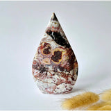 Moonlight Gemstones Crazy Mexican Agate teardrop gemstone crystal, 270g, 12x7cm