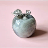 Mini edelsteenappel (3x3 cm) met strass steentjes in Labradorietkleur, Moonlight Gemstones