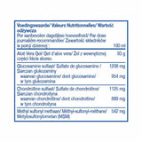 Forever Freedom collagen supplement by Joily's nutrition facts panel showing Aloe Vera Gel and MSM.