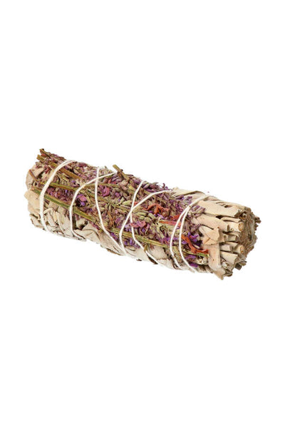 witte salie & paarse lavendel smudge