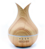 Palermo aroma verstuiver van houtlook, USB ultrasoon geurdiffuser met timer en LED kleuren