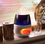 AW Gifts Zoutsteen aromadiffuser USB, wit; vlameffect en kleurwisseling LED-licht