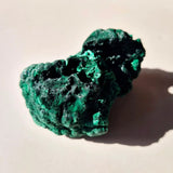 Velvet Malachite cat eye raw cluster from Moonlight Gemstones, emerald-green mineral specimen, 124 g