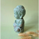 Amazoniet Boeddha beeld van Moonlight Gemstones, XL, 15 cm hoog, 1053 g