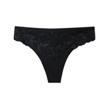 Gaubert Brazilian Slip black lace underwear, Biokatoen fabric