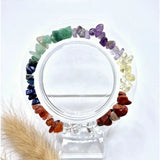 Spirituele Chakra Edelsteen Chips Armband van Moonlight Gemstones, kleurrijke stenen voor balans en energie
