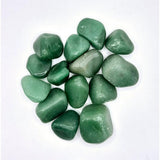 Getrommelde groene kwarts stenen, edelsteen set 3–8 cm
