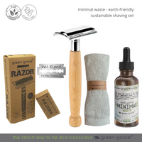 green-goose Scheerset met Scheerolie - Bamboe