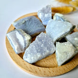 Blue Lace Agate druzy rough stones from Moonlight Gemstones, 100 g