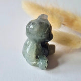 Moonlight Gemstones Edelsteen facet bear Labradorite crystal carving, 4 cm