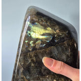 XXL Labradorite Freeform by Moonlight Gemstones, 3351g, with intense iridescent flash and spiritual protection