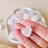 Moonlight Gemstones mini rozenkwarts hart zaksteen, 1,5 cm, roze kristallen confetti (meerdere)