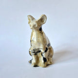 Edelsteen Picture Jaspis Sphinx Beeldje, 8 cm, beige met zwarte aders