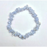 Blue Lace Agate chip bracelet by Moonlight Gemstones, 19 cm
