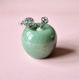 Mini edelsteenappel van groene aventurijn met strasssteentjes, Moonlight Gemstones