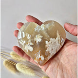 Pink amethyst druzy heart stone, 8–10 cm, Moonlight Gemstones