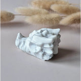 Howlite dragon skull carving, pale blue, 5 cm, Moonlight Gemstones