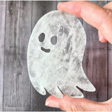 Moonlight Gemstones bergkristal ghost-shaped crystal pendant, about 7 cm, translucent white quartz.
