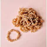 2-piece sunstone chip bracelet and matching strand in peach-orange tones