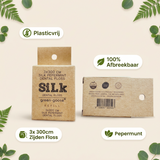 Green-goose Silk dental floss refill, 2 boxes, 3x300 cm peppermint, plastic-free packaging