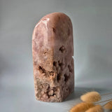 XXL pink amethyst drusy geode freeform stone from Moonlight Gemstones, polished top, 3675 g