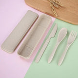 green-goose bio-based Bestekset, 4 sets, speckled beige cutlery with case