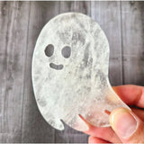Bergkristal Spookje Edelsteen ghost-shaped quartz crystal pendant, Moonlight Gemstones, 7 cm