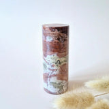 Picture Jasper round pillar 8–9 cm by Moonlight Gemstones, red-brown stone with cream and gray banding