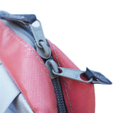 green-goose Rugtas Silnice backpack in red and gray with zipper pull detail