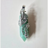 Kettinghanger van groene aventurijn met sierlijke zilveren houder, Moonlight Gemstones, 4,5 cm