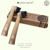 Green-goose adult Oral-B bio-based replacement toothbrush heads, plant-based wheat-straw material, 2 pcs