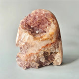 XXL Edelsteen Druzy Pink Amethist Geode Freeform met roze kristallen cluster, 3,18 kg