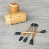 green-goose Herbruikbare Wattenstaafjes (4 Stuks) in Bamboe Houder by green-goose