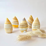 Gele calciet druppelvormige staande edelstenen, 5 stuks, Moonlight Gemstones