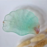 Edelsteen carving schaal schelpvorm, groene fluoriet, Moonlight Gemstones