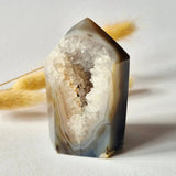 Druzy Agaat Toren uit Uruguay #108 – 172 gram | Natuurlijke Geode Edelsteen