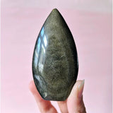 Edelsteen Golden Obsidian Flame – Kracht, Inzicht & Bescherming (7–9 cm)