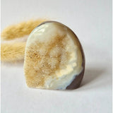 Druzy agate geode from Uruguay, polished half with crystals, 124 g - Moonlight Gemstones