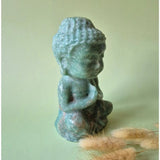 Moonlight Gemstones XL amazoniet Boeddha standbeeld, 15 cm, 1053 g, groen-blauw edelsteen.