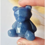 Edelsteen Facet Beer 4cm Crystal Carving – Blauwe Aventurijn