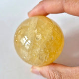 Edelsteen Gele Fluoriet Bol, 4 cm yellow fluorite sphere, Moonlight Gemstones